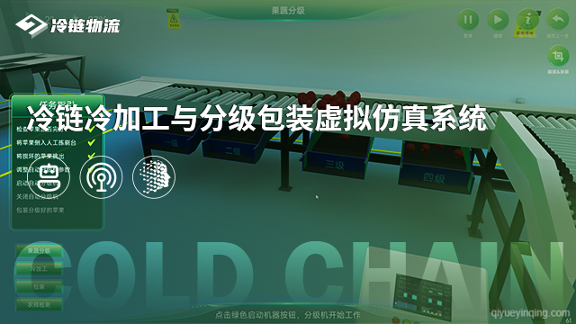 冷链冷加工与分级包装虚拟仿真系统